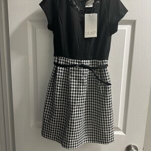 Us Angels Black and White Formal Dress